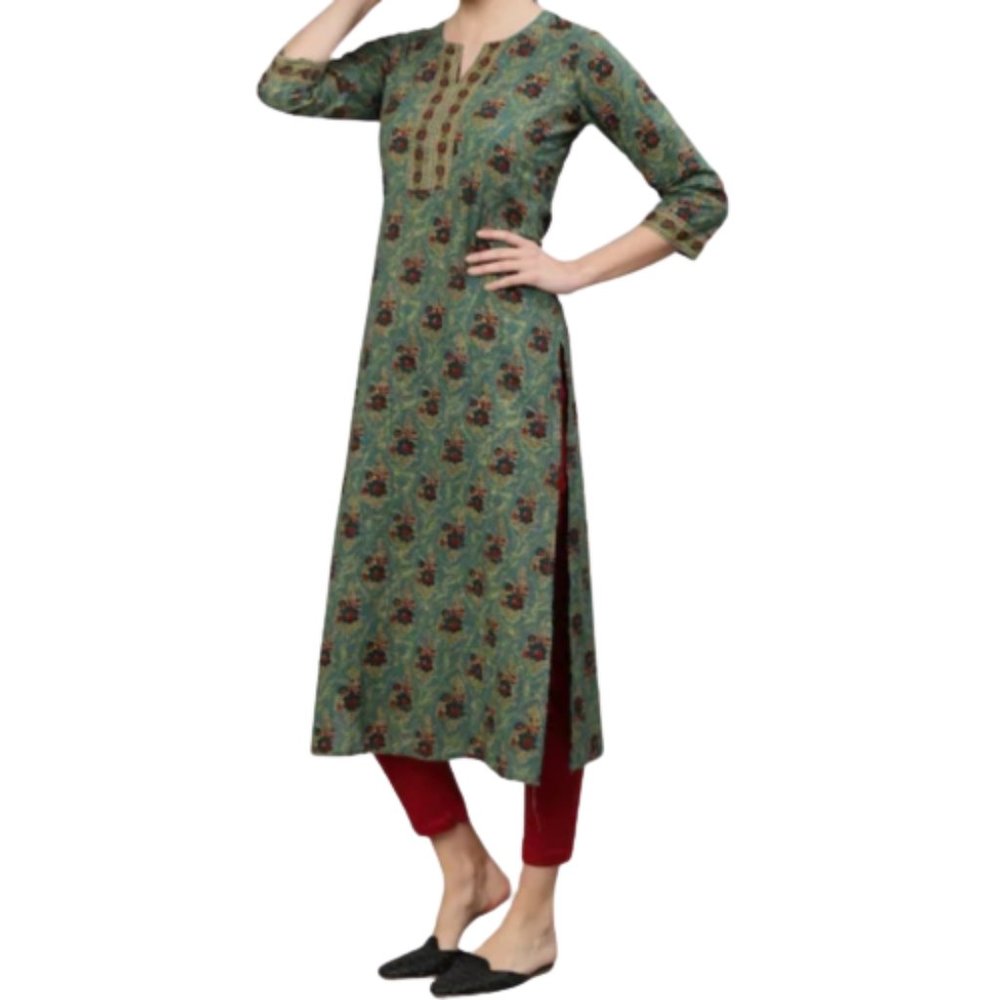 Women Cotton Kurta - Picture 4 of 5